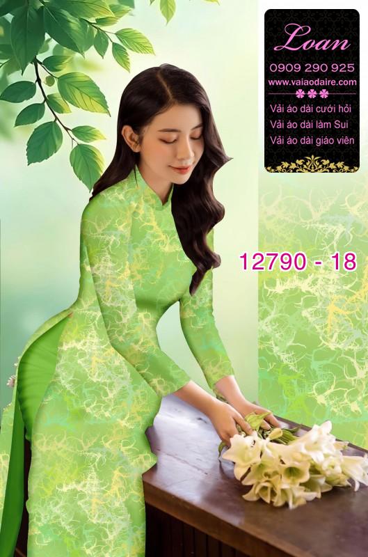 Vải áo dài hoa in 3D