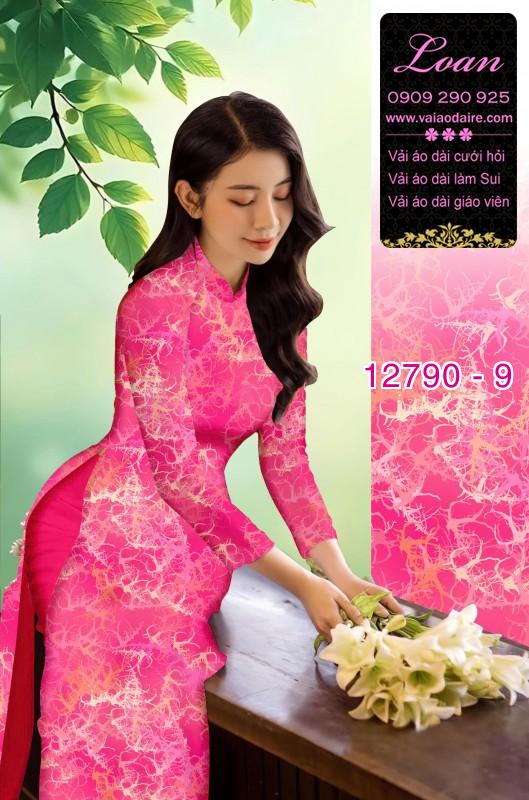 Vải áo dài hoa in 3D