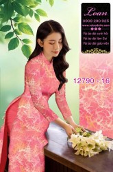 Vải áo dài hoa in 3D