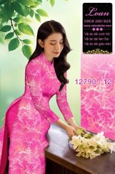 Vải áo dài hoa in 3D