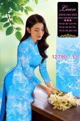 Vải áo dài hoa in 3D