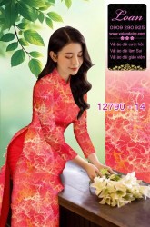 Vải áo dài hoa in 3D