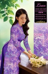 Vải áo dài hoa in 3D