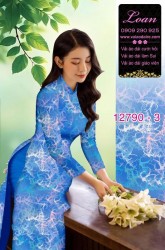 Vải áo dài hoa in 3D