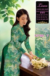 Vải áo dài hoa in 3D