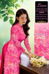 Vải áo dài hoa in 3D