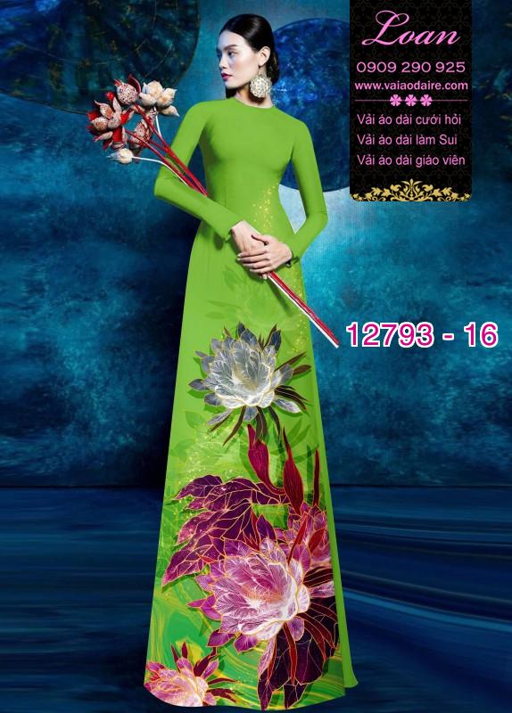 Vải áo dài hoa in 3D