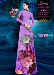 Vải áo dài hoa in 3D