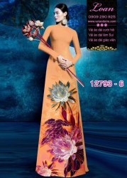 Vải áo dài hoa in 3D