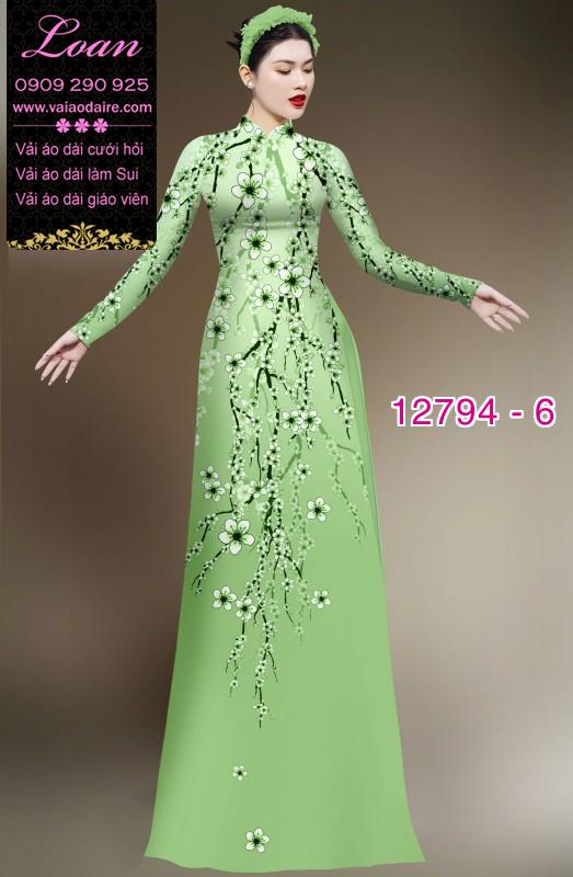 Vải áo dài hoa in 3D