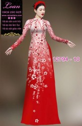 Vải áo dài hoa in 3D