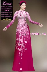 Vải áo dài hoa in 3D