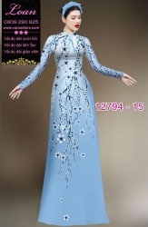 Vải áo dài hoa in 3D