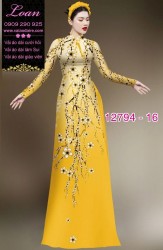 Vải áo dài hoa in 3D