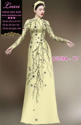 Vải áo dài hoa in 3D