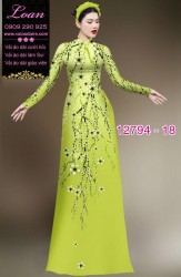 Vải áo dài hoa in 3D