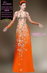 Vải áo dài hoa in 3D