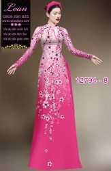 Vải áo dài hoa in 3D