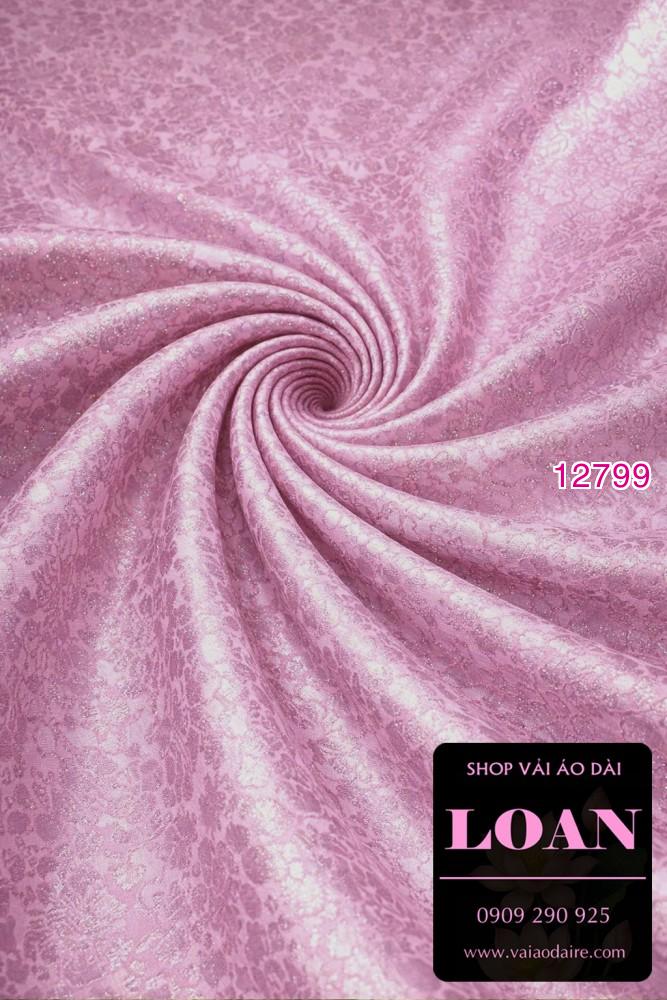 Vải áo dài gấm hoa nhỏ