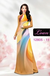 Vải áo dài họa tiết sắc màu