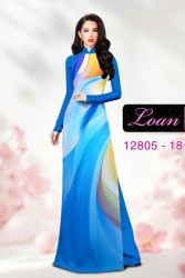 Vải áo dài họa tiết sắc màu