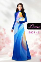 Vải áo dài họa tiết sắc màu