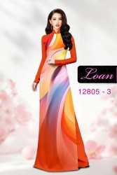 Vải áo dài họa tiết sắc màu