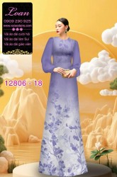 Vải áo dài họa tiết cành hoa