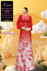 Vải áo dài họa tiết cành hoa