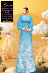 Vải áo dài họa tiết cành hoa