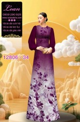 Vải áo dài họa tiết cành hoa