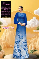 Vải áo dài họa tiết cành hoa