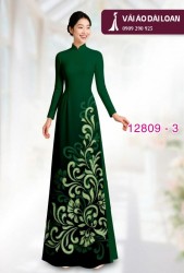 Vải áo dài hoa văn in 3D