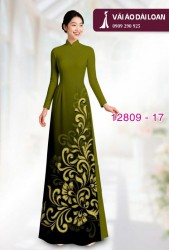 Vải áo dài hoa văn in 3D