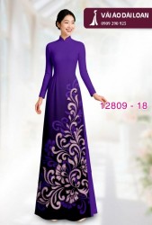 Vải áo dài hoa văn in 3D