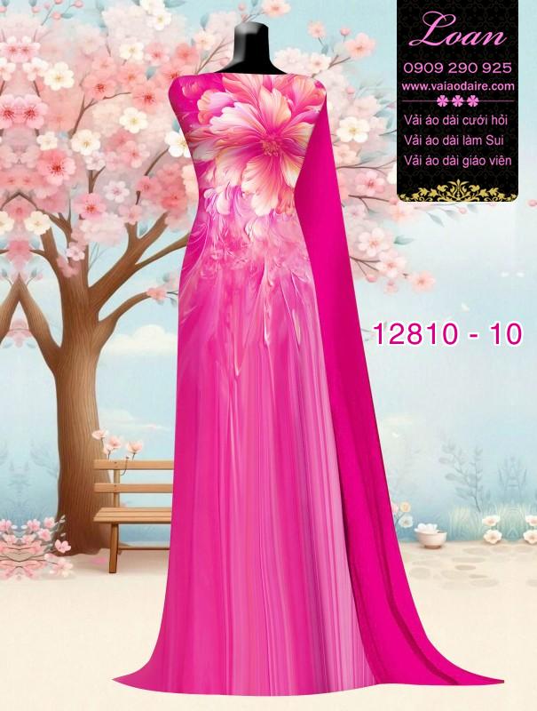 Vải áo dài hoa in 3D