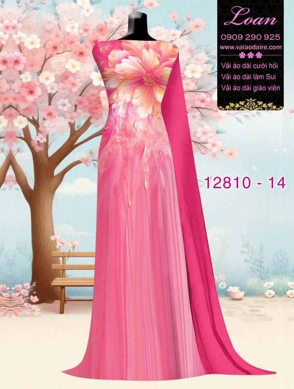 Vải áo dài hoa in 3D