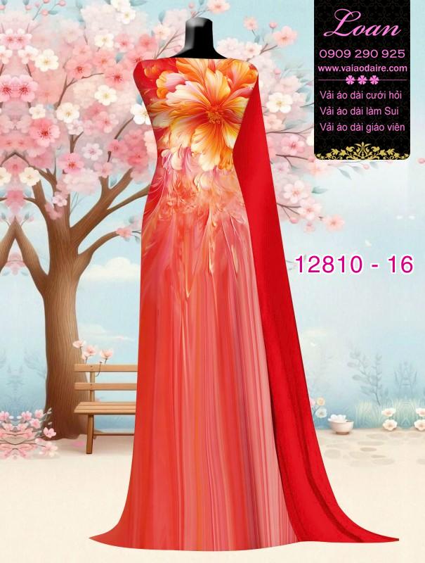 Vải áo dài hoa in 3D