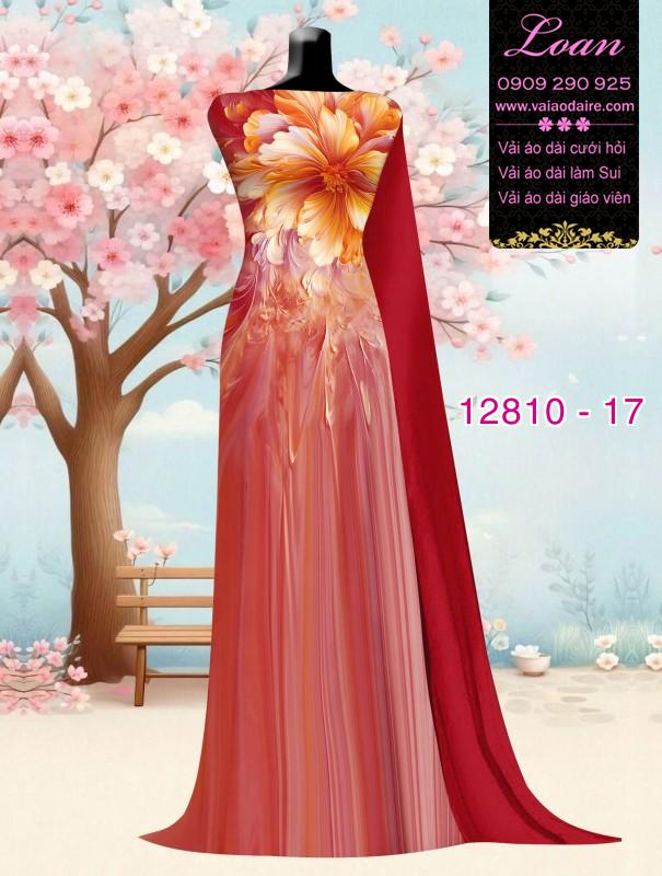 Vải áo dài hoa in 3D