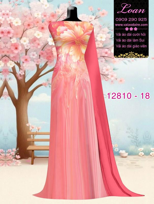 Vải áo dài hoa in 3D