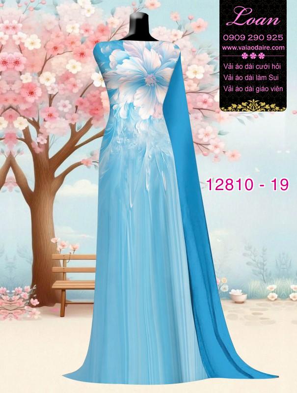 Vải áo dài hoa in 3D