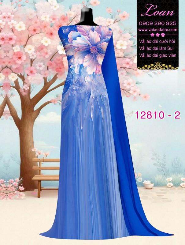 Vải áo dài hoa in 3D