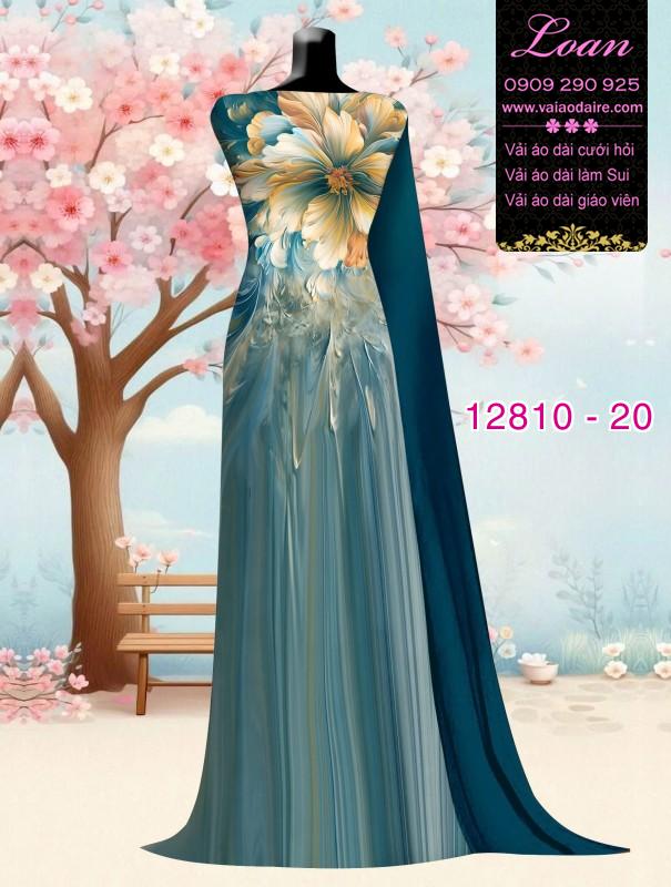 Vải áo dài hoa in 3D