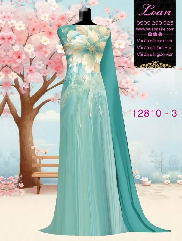 Vải áo dài hoa in 3D