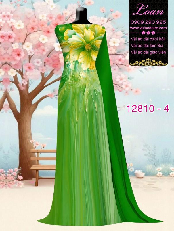 Vải áo dài hoa in 3D