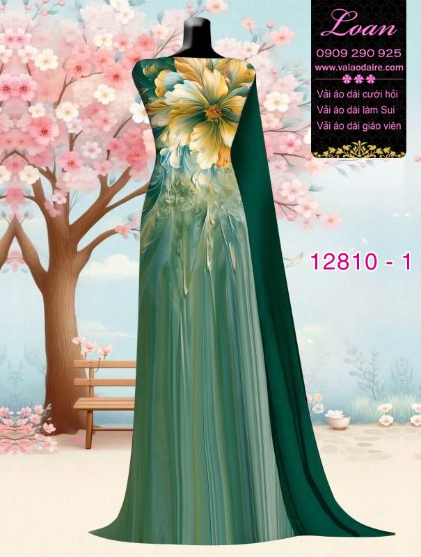 Vải áo dài hoa in 3D