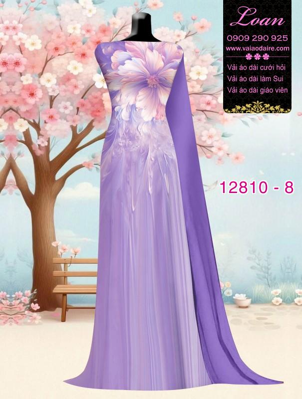 Vải áo dài hoa in 3D