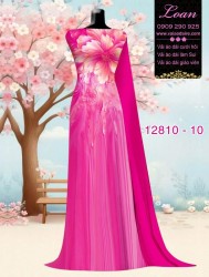 Vải áo dài hoa in 3D