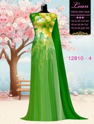 Vải áo dài hoa in 3D