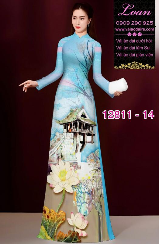 Vải áo dài phong cảnh